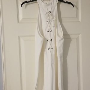 White halter dress